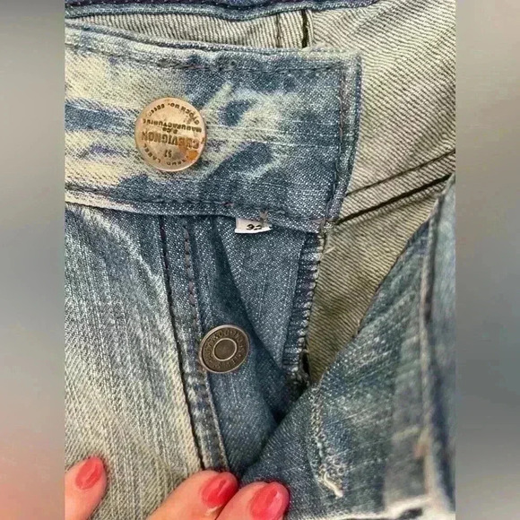 Chevignon Label Mens Blue Jeans CH 57 Patchwork Pockets Light Wash 36x32 street - Picture 6 of 9